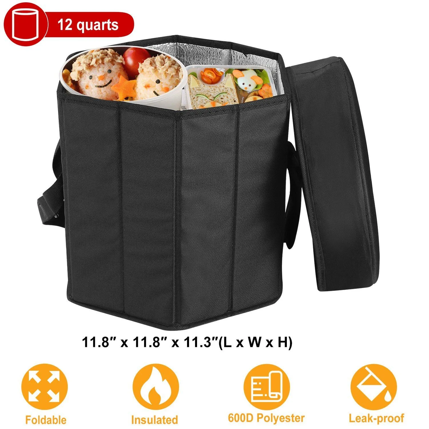 3 Gallon Collapsible Grocery Cooler Bag Seat Combo
