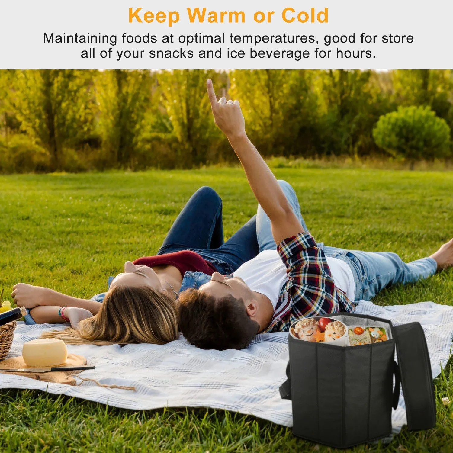 3 Gallon Collapsible Grocery Cooler Bag Seat Combo