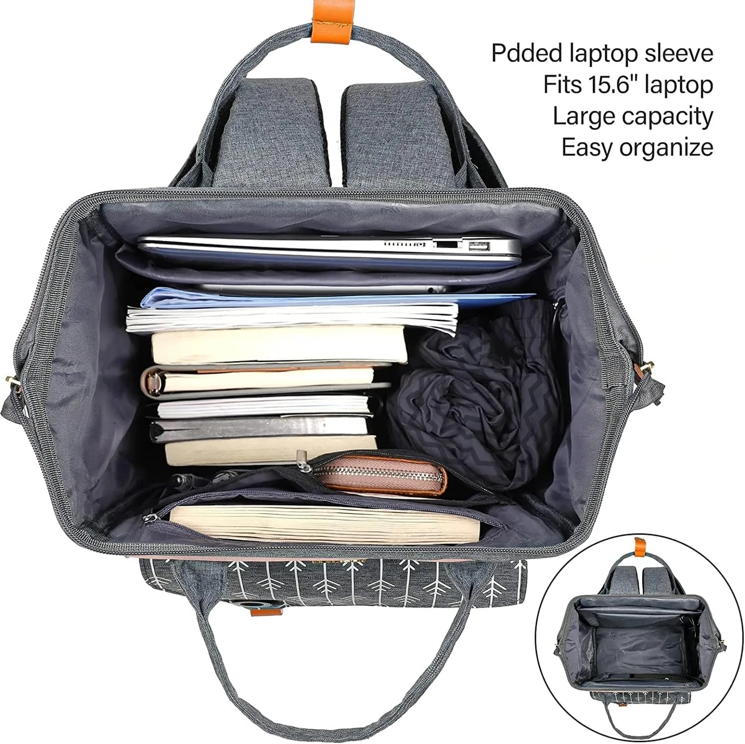 Backpack for Women School Backpack, 15.6 Inch Computer Back Pack with USB Charging Port Travel Bookbag for College Work Business, Gifts for Women Girls