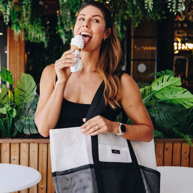 Mesh Tote Beach Bag